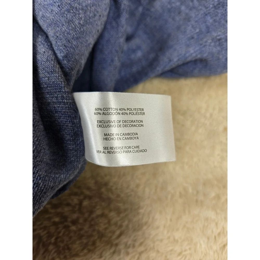 Banana Republic Mens Heathered Blue‎ Crew Neck Raglan Sleeve Sweatshirt XL